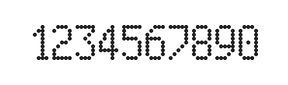 5×9数字点阵字体 ddN59AA1197