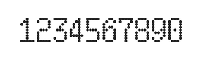 5×9数字点阵字体 ddN59AA1201