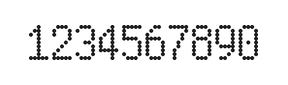 5×9数字点阵字体 ddN59AA1206