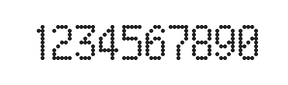 5×9数字点阵字体 ddN59AA1208