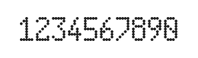5×9数字点阵字体 ddN59AA1213