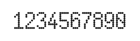 5×9数字点阵字体 ddN59AA1214