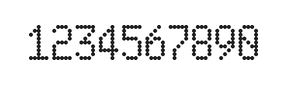 5×9数字点阵字体 ddN59AA1218