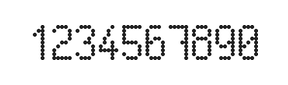 5×9数字点阵字体 ddN59AA1219