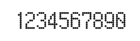 5×9数字点阵字体 ddN59AA1220