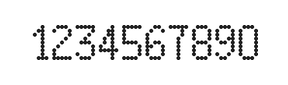 5×9数字点阵字体 ddN59AA1224
