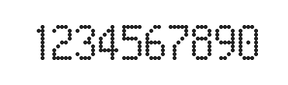 5×9数字点阵字体 ddN59AA1231