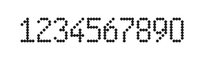5×9数字点阵字体 ddN59AA1232