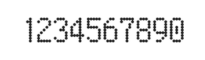 5×9数字点阵字体 ddN59AA1233