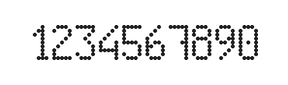 5×9数字点阵字体 ddN59AA1234