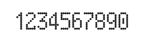 5×9数字点阵字体 ddN59AA1235