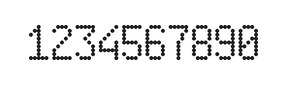 5×9数字点阵字体 ddN59AA1239