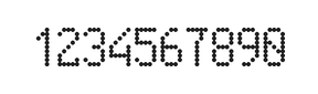 5×9数字点阵字体 ddN59AA1240