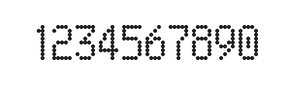 5×9数字点阵字体 ddN59AA1241
