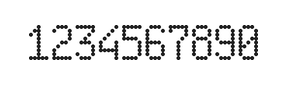 5×9数字点阵字体 ddN59AA1243