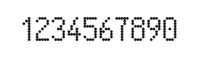 5×9数字点阵字体 ddN59AA1244
