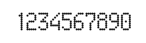 5×9数字点阵字体 ddN59AA1246
