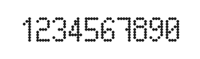 5×9数字点阵字体 ddN59AA1247