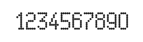 5×9数字点阵字体 ddN59AA1252