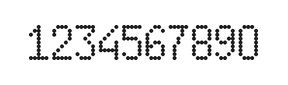 5×9数字点阵字体 ddN59AA1253
