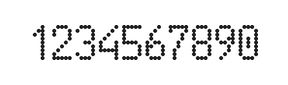 5×9数字点阵字体 ddN59AA1255