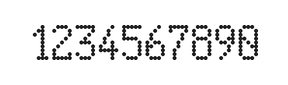 5×9数字点阵字体 ddN59AA1257