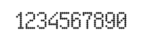 5×9数字点阵字体 ddN59AA1259