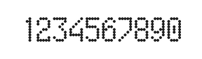 5×9数字点阵字体 ddN59AA1262