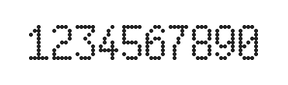 5×9数字点阵字体 ddN59AA1272
