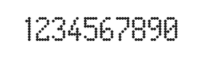 5×9数字点阵字体 ddN59AA1274