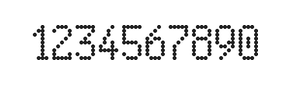 5×9数字点阵字体 ddN59AA1280