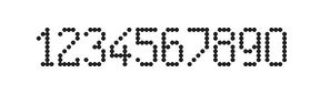 5×9数字点阵字体 ddN59AA1281
