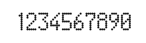 5×9数字点阵字体 ddN59AA1284