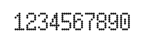 5×9数字点阵字体 ddN59AA1286