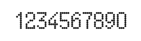 5×9数字点阵字体 ddN59AA1288