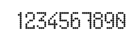 5×9数字点阵字体 ddN59AA1289