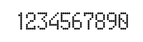 5×9数字点阵字体 ddN59AA1292
