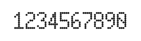 5×9数字点阵字体 ddN59AA1294