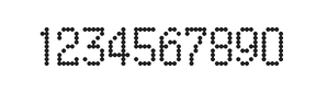 5×9数字点阵字体 ddN59AA1296