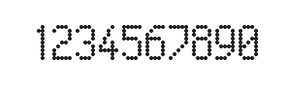 5×9数字点阵字体 ddN59AA1301