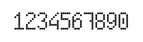 5×9数字点阵字体 ddN59AA1303