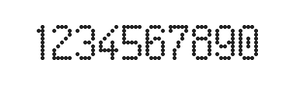 5×9数字点阵字体 ddN59AA1305