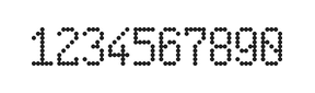 5×9数字点阵字体 ddN59AA1307