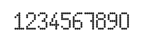 5×9数字点阵字体 ddN59AA1308