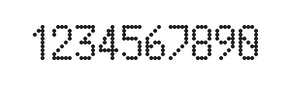 5×9数字点阵字体 ddN59AA1309