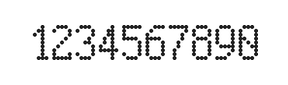 5×9数字点阵字体 ddN59AA1310