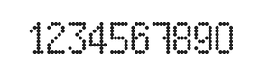 5×9数字点阵字体 ddN59AA1313