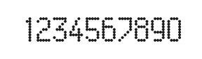 5×9数字点阵字体 ddN59AA1315