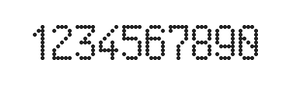 5×9数字点阵字体 ddN59AA1316
