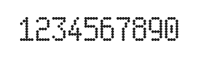 5×9数字点阵字体 ddN59AA1319